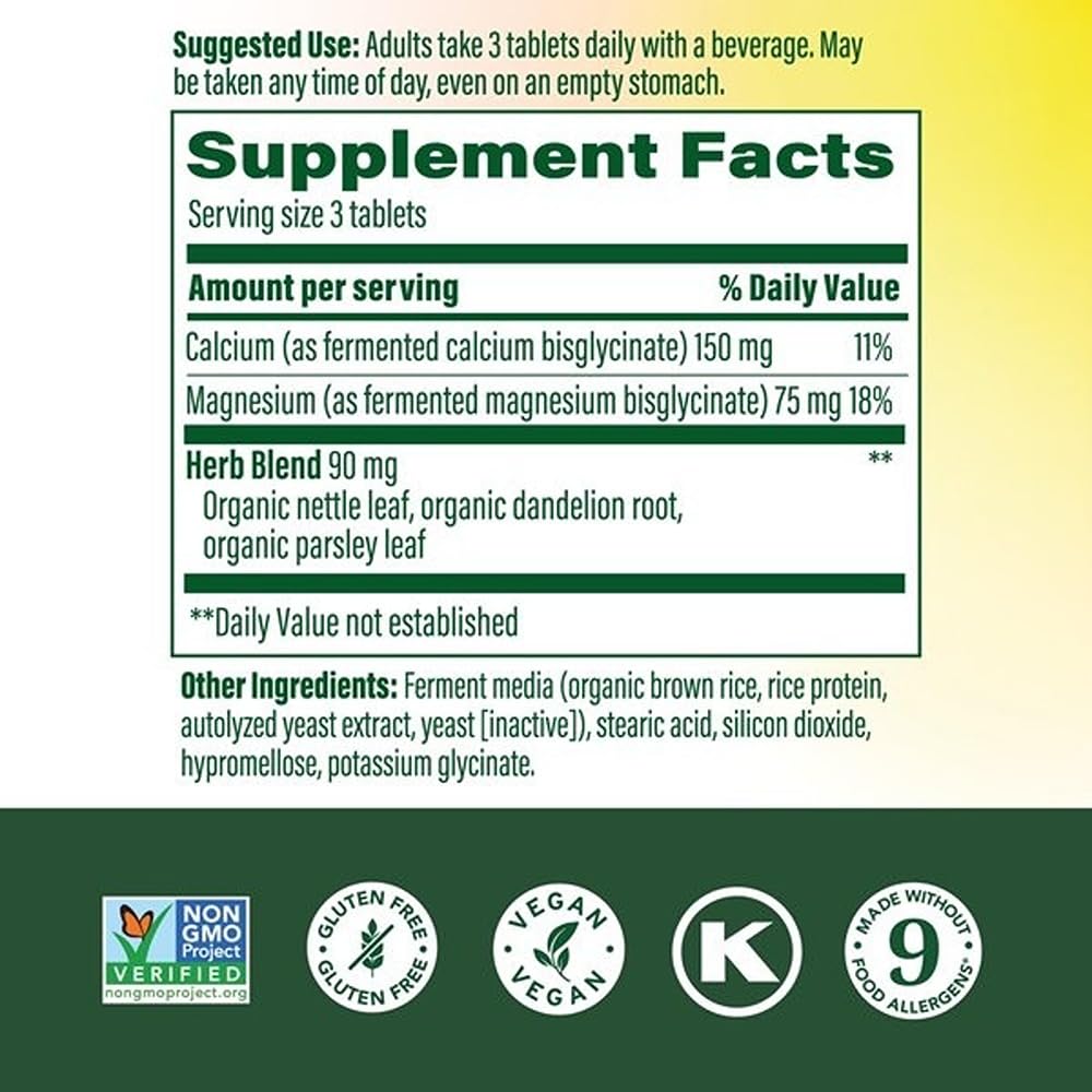 Emballage du complément alimentaire MegaFood Calcium Magnesium