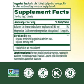 Emballage du complément alimentaire MegaFood Calcium Magnesium