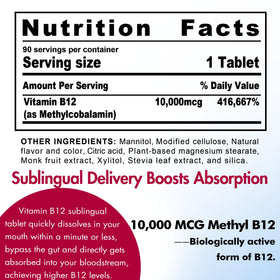 Emballage du complément alimentaire Nextdia B12 10 000 mcg