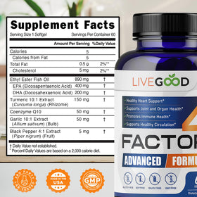 Emballage du complément alimentaire Omega 3 de LIVEGOOD