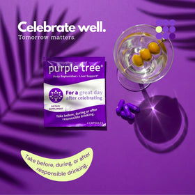 Emballage du complément alimentaire purple tree avec étiquettes