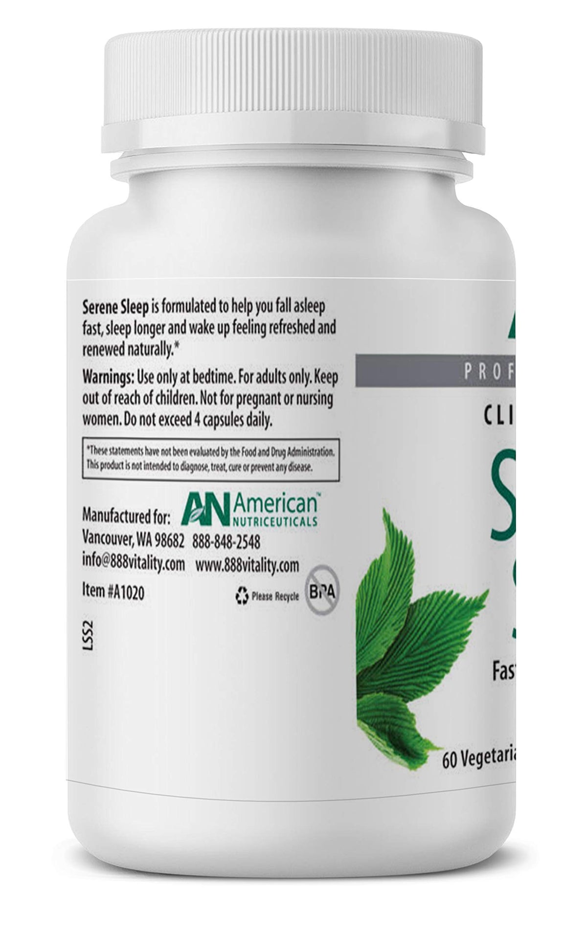 Emballage du Complément Alimentaire Sommeil American Nutriceuticals
