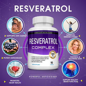 Emballage du complément alimentaire Toplux Resvératrol 1800 mg