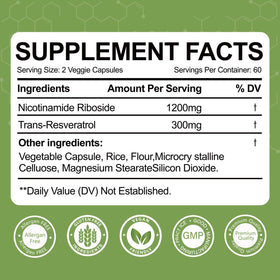 Emballage du complément alimentaire Yalei Resvératrol 1500mg