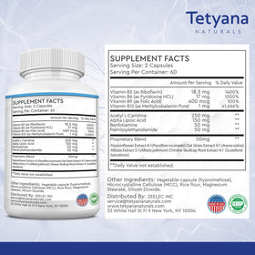 Emballage du complément Alpha Lipoïque 12 en 1 de Tetyana naturals