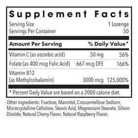 Emballage du complément B12 Méthylcobalamine 3000 mcg, côté