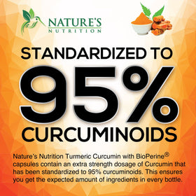 Emballage du complément Curcuma Nature's Nutrition, vue latérale