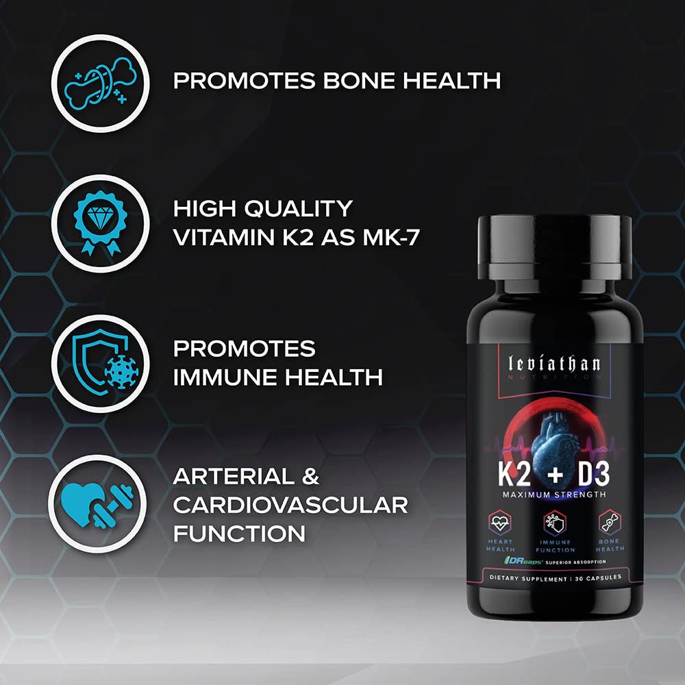 Emballage du complément D3 K2 de Leviathan Nutrition