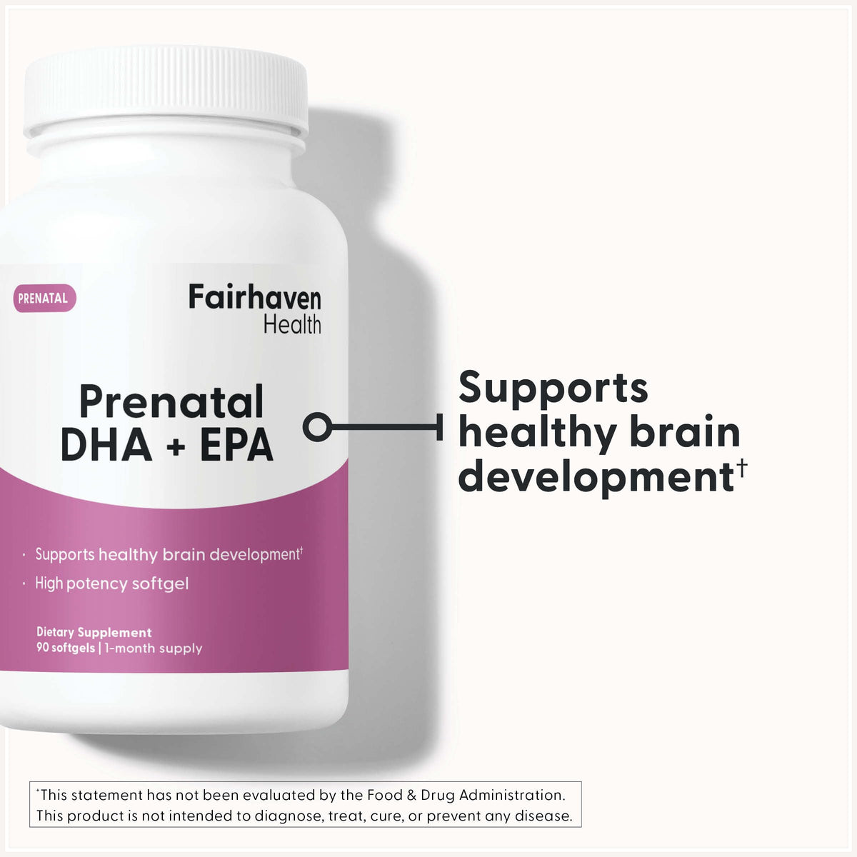 Emballage du complément DHA Prénatal Fairhaven Health