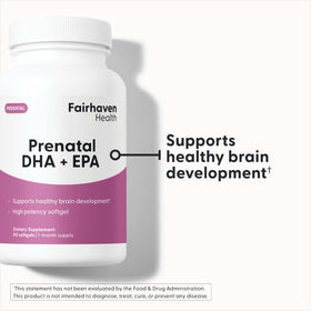 Emballage du complément DHA Prénatal Fairhaven Health