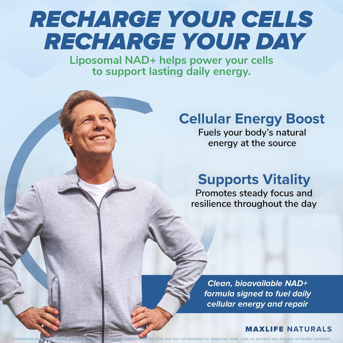 Emballage du complément NAD+ liposomal 1500mg avec resvératrol