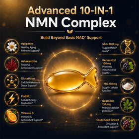 Emballage du complément NMN HMHDWelltra avec informations nutritionnelles