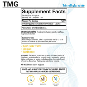 Emballage du complément P Puregen Labs TMG 750 mg