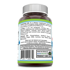 Emballage du complément Pure Naturals Calcium Magnésium Zinc D3 600 IU