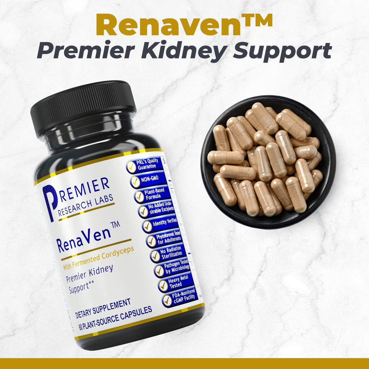 Emballage du complément RenaVen de Premier Research Labs