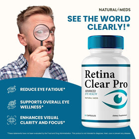 Emballage du complément Retina Clear avec capsules