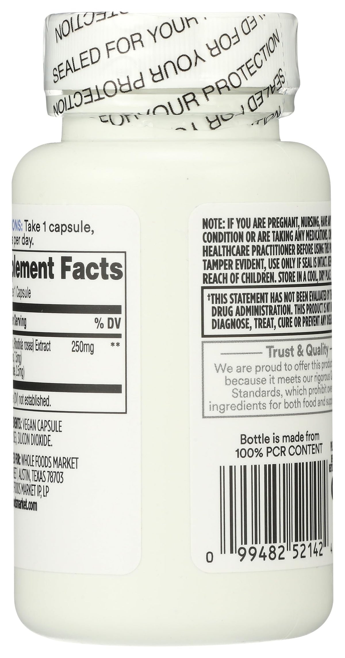 Emballage du complément Rhodiola 60 capsules