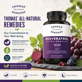 Emballage du complément Trans-Resvératrol 1600mg de Thomas