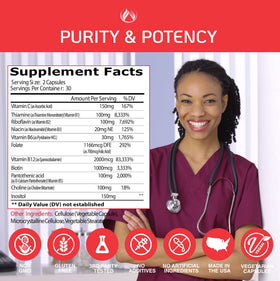 Emballage du Complexe de Vitamines B12 de THE ENCLARE NUTRITION
