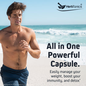 Emballage du complexe Herbtonics avec informations nutritionnelles