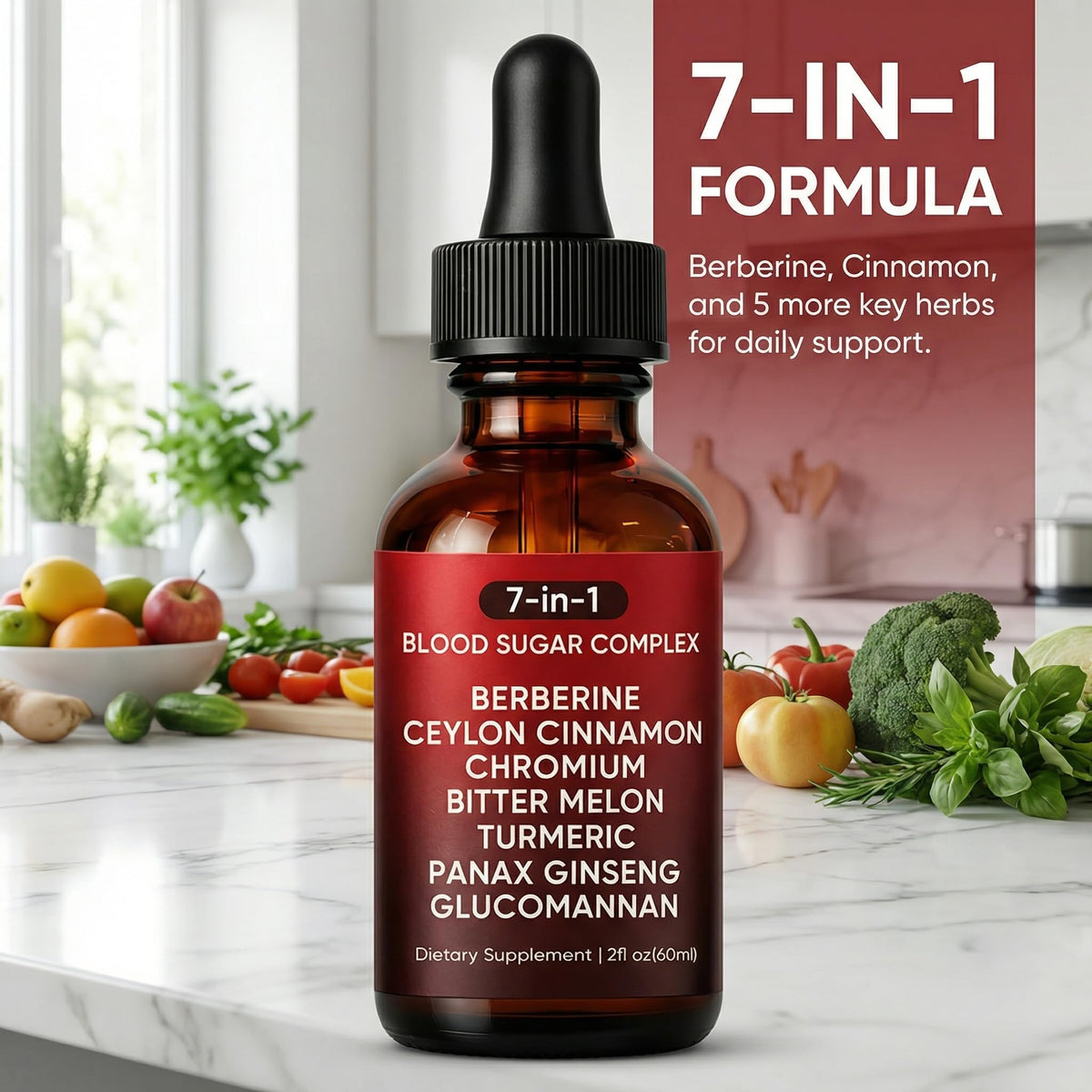 Emballage du Complexe Liquide 7-en-1 TRUE NATURALS