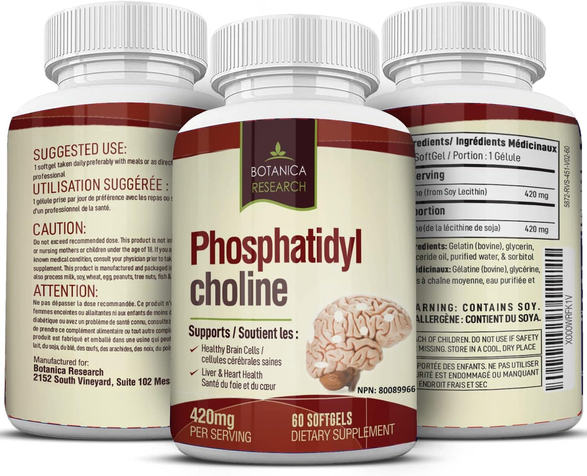 Emballage du complexe PhosphatidylCholine de Botanica Research