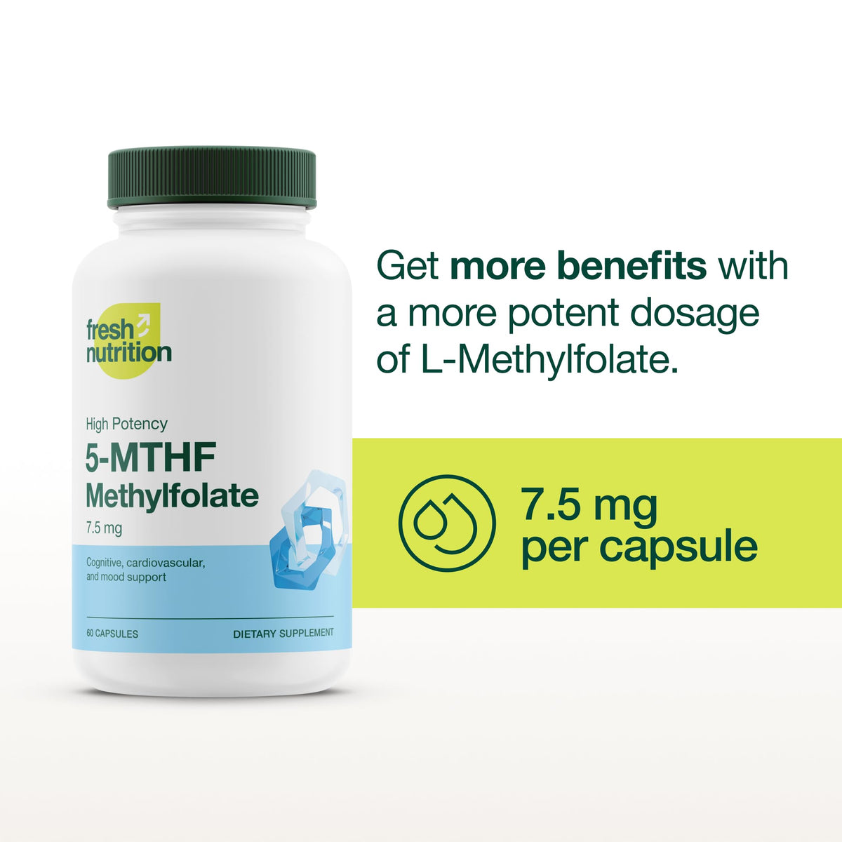 Emballage du Fresh Nutrition L Methylfolate 7,5 mg