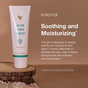 Emballage du gel d'aloe vera Forever Living avec logo