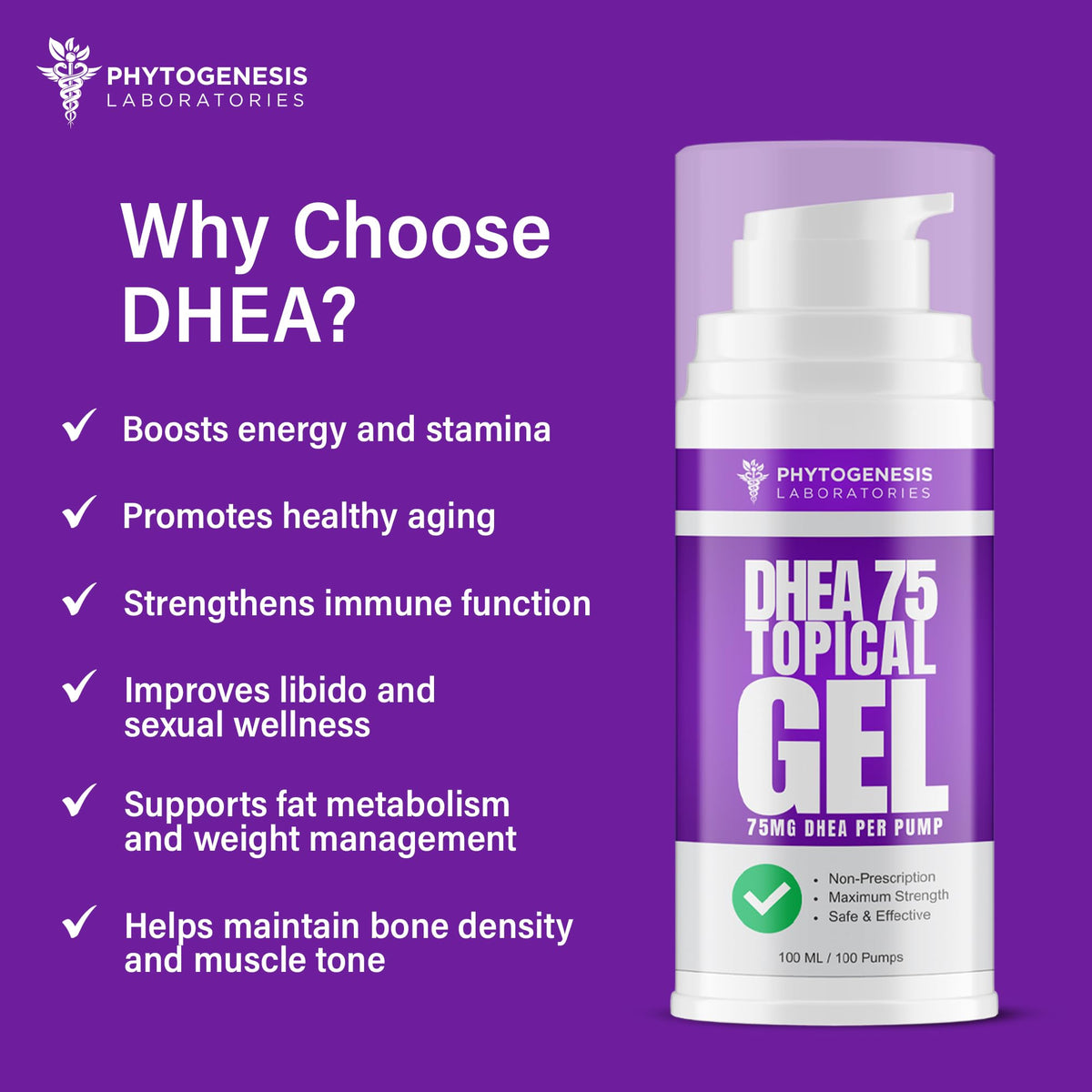 Emballage du Gel Topique DHEA ANDROGENESIS