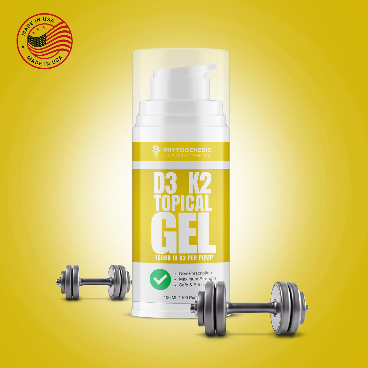 Emballage du Gel Topique Vitamine D3 K2 ANDROGENESIS