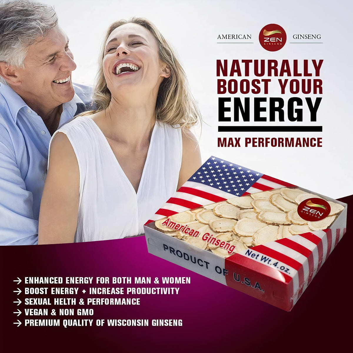 Emballage du ginseng américain Zen Ginseng