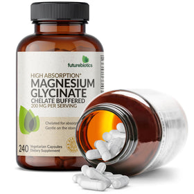 Emballage du Glycinate de Magnésium Futurebiotics avec étiquette visible