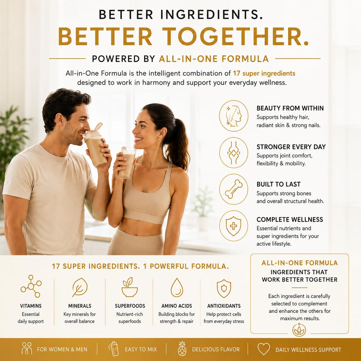 Emballage du Gold Vital Life Collagène Peptides 463g