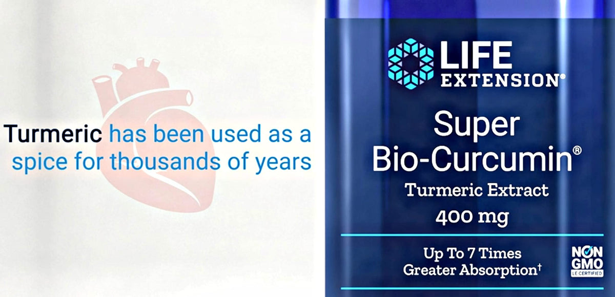 Emballage du Life Extension Super Bio-Curcumin avec ingrédients détaillés