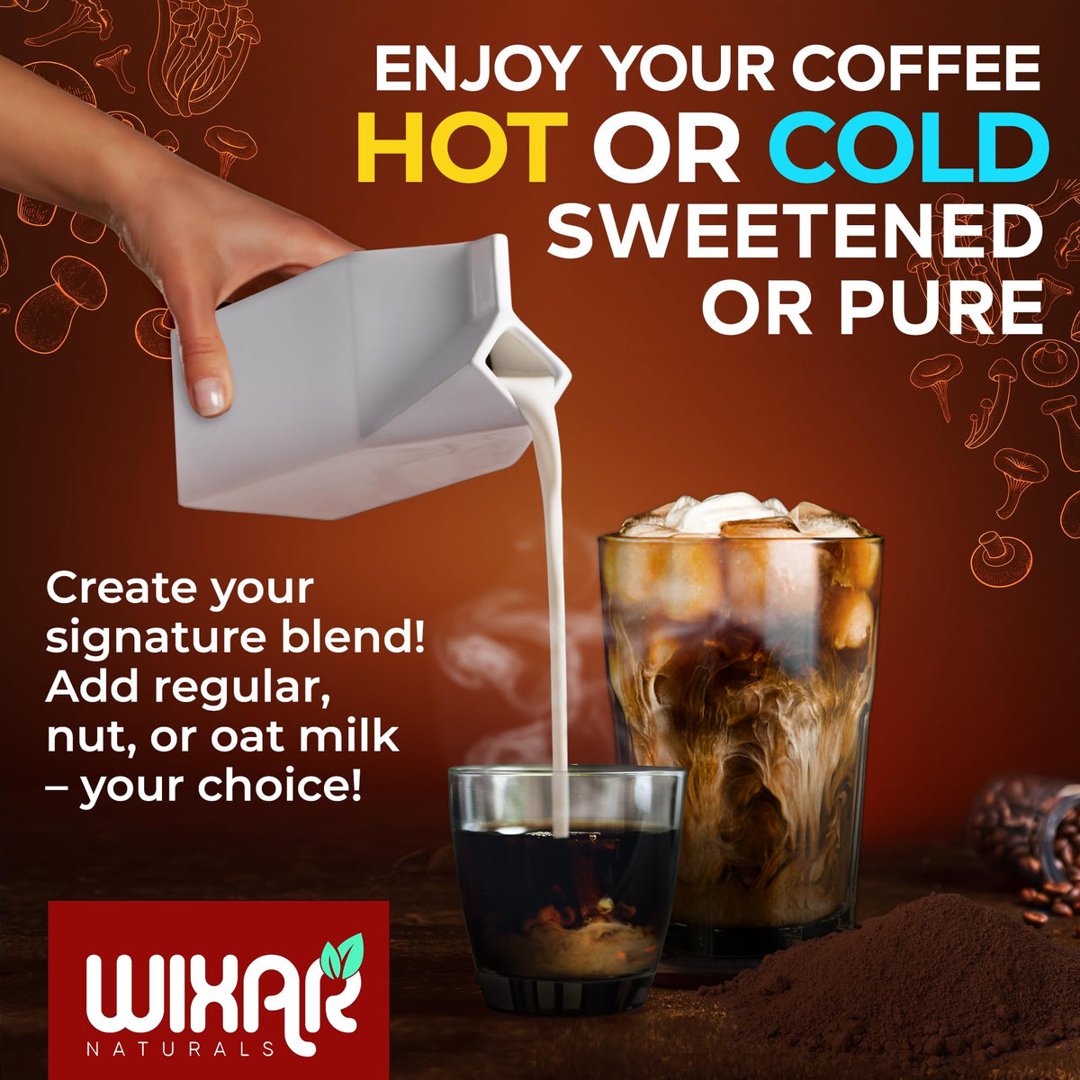 Emballage du mélange de café WIXAR NATURALS 150g