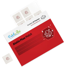 Emballage du Patch Aid Biotin Plus montrant les 30 patches