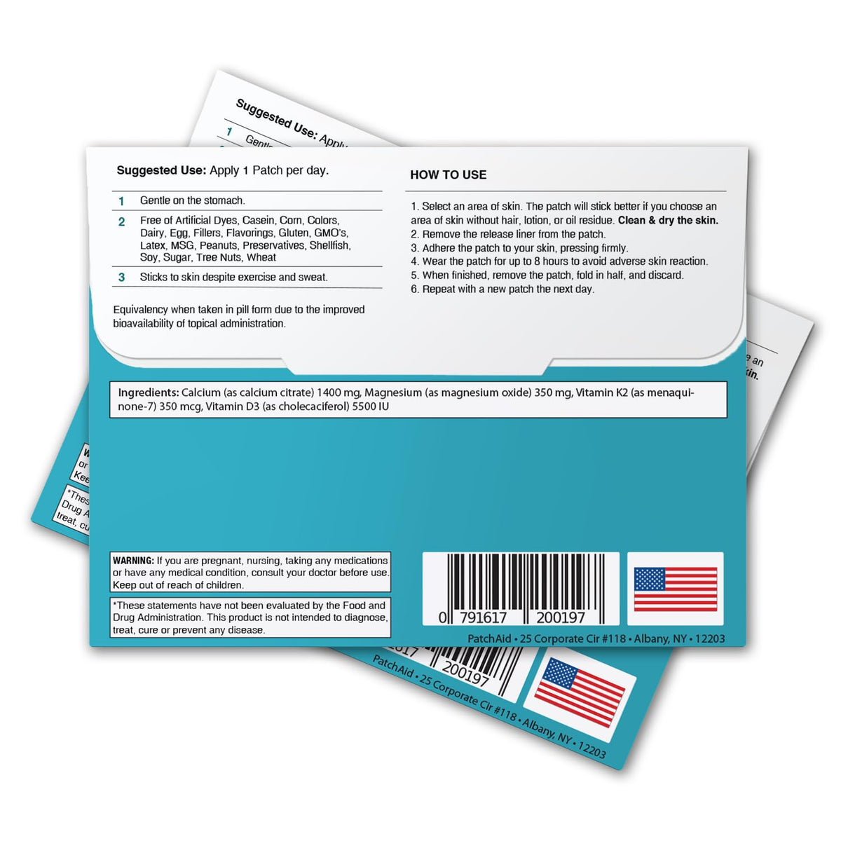 Emballage du Patch Aid D3/Calcium