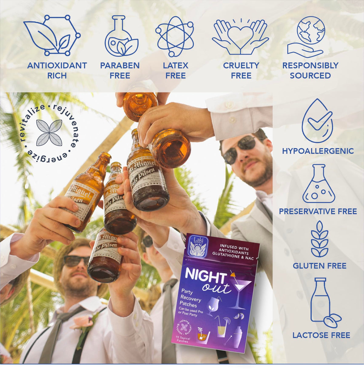 Emballage du patch de nuit Laki Naturals, 15 unités