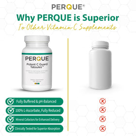 Emballage du PERQUE Potent C Guard 1000 mg avec une vue latérale