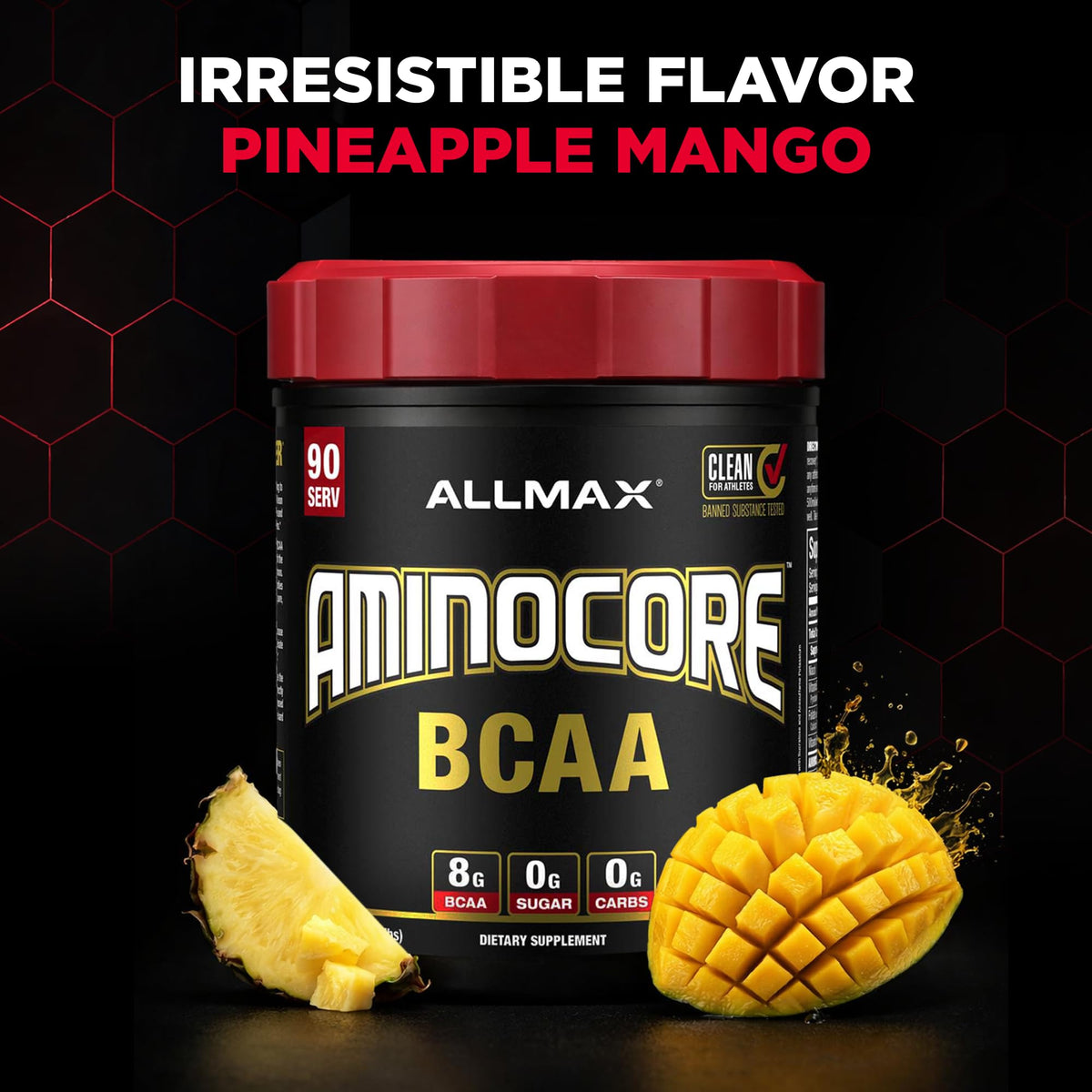 Emballage du produit ALLMAX Aminocore BCAA Ananas Mangue