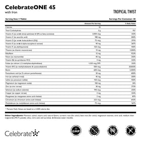 Emballage du produit Celebrate Bariatric Multivitamine 45mg Fer