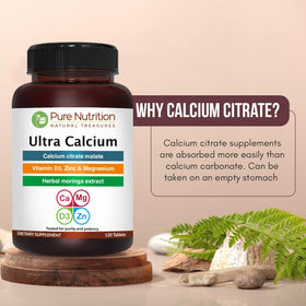 Emballage du PURE NUTRITION Ultra Calcium 1000mg