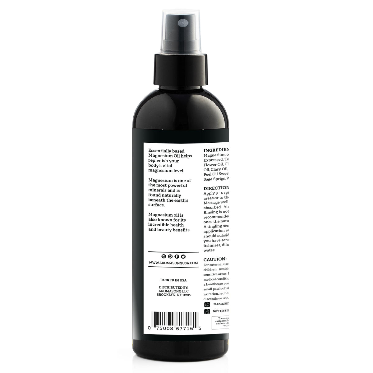 Emballage du spray de magnésium Aromasong à la lavande 23mg