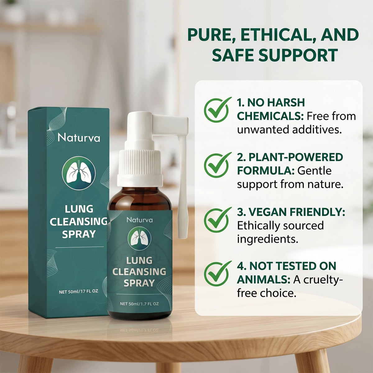 Emballage du Spray de Nettoyage des Poumons Naturva