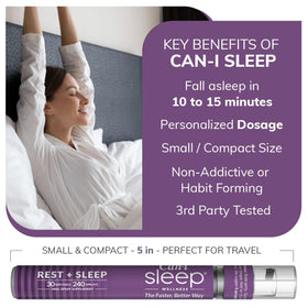 Emballage du spray de sommeil Cani Brands avec informations sur le produit