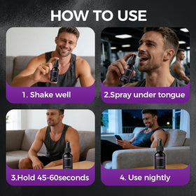 Emballage du spray musculaire TUVAAZ, dimensions et informations