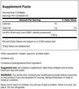 Emballage du Swanson Lecithine Non-GMO 520 mg