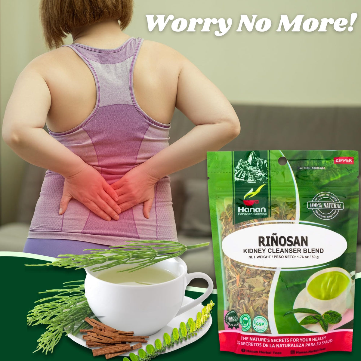 Emballage du thé herbal Hanan Riñosan 50g