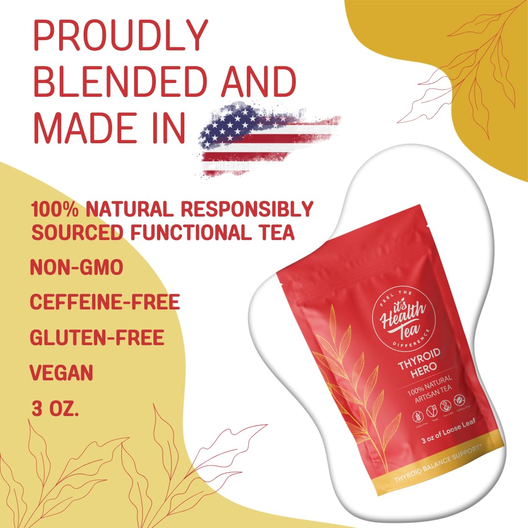 Emballage du Thé Herbal Thyroid Hero avec 35 sachets