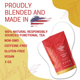Emballage du Thé Herbal Thyroid Hero avec 35 sachets